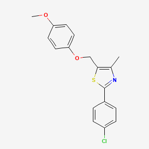 2-(4-Chlorophenyl)-5-[(4-methoxyphenoxy)methyl]-4-methyl-1,3-thiazole