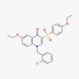 1-[(2-Chlorophenyl)methyl]-6-ethoxy-3-(4-ethoxyphenyl)sulfonylquinolin-4-one