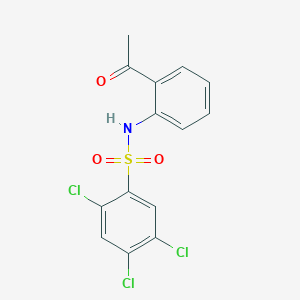 N-(2-acetylphenyl)-2,4,5-trichlorobenzenesulfonamide