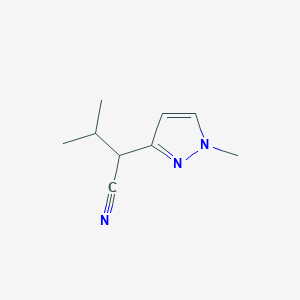 3-Methyl-2-(1-methylpyrazol-3-yl)butanenitrile
