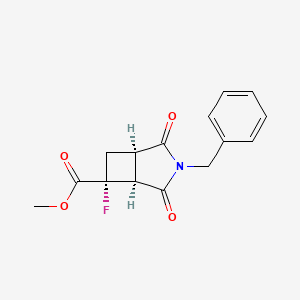 molecular formula C15H14FNO4 B3018950 Methyl (1R,5S,6R)-3-benzyl-6-fluoro-2,4-dioxo-3-azabicyclo[3.2.0]heptane-6-carboxylate CAS No. 2137721-08-3