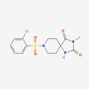 8-((2-Chlorophenyl)sulfonyl)-3-methyl-1,3,8-triazaspiro[4.5]decane-2,4-dione