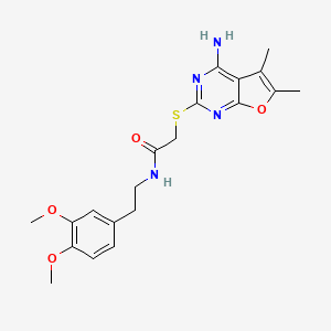 2-[(4-amino-5,6-dimethylfuro[2,3-d]pyrimidin-2-yl)thio]-N-[2-(3,4-dimethoxyphenyl)ethyl]acetamide