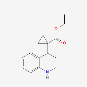 molecular formula C15H19NO2 B3018972 Ethyl 1-(1,2,3,4-tetrahydroquinolin-4-yl)cyclopropane-1-carboxylate CAS No. 2248350-88-9