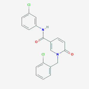 molecular formula C19H14Cl2N2O2 B3018974 N-(3-chlorophenyl)-1-[(2-chlorophenyl)methyl]-6-oxopyridine-3-carboxamide CAS No. 941973-28-0
