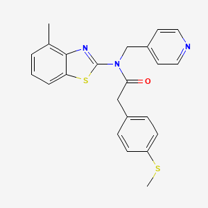 molecular formula C23H21N3OS2 B3018980 N-(4-methylbenzo[d]thiazol-2-yl)-2-(4-(methylthio)phenyl)-N-(pyridin-4-ylmethyl)acetamide CAS No. 923195-46-4