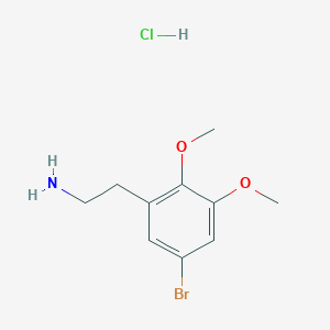 molecular formula C10H15BrClNO2 B3018986 2-(5-Bromo-2,3-dimethoxyphenyl)ethanamine;hydrochloride CAS No. 2567496-56-2