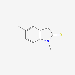 molecular formula C10H11NS B3018990 1,5-dimethyl-2,3-dihydro-1H-indole-2-thione CAS No. 110994-31-5