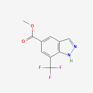 molecular formula C10H7F3N2O2 B3018992 Methyl 7-(trifluoromethyl)-1H-indazole-5-carboxylate CAS No. 1374258-44-2