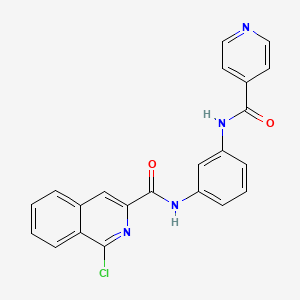 molecular formula C22H15ClN4O2 B3018993 1-chloro-N-[3-(pyridine-4-amido)phenyl]isoquinoline-3-carboxamide CAS No. 1444150-29-1