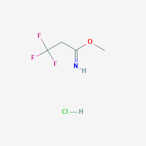 molecular formula C4H7ClF3NO B3019021 3,3,3-三氟丙酰亚胺甲酯盐酸盐 CAS No. 2490398-47-3