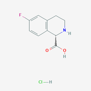 molecular formula C10H11ClFNO2 B3019041 (1S)-6-Fluoro-1,2,3,4-tetrahydroisoquinoline-1-carboxylic acid;hydrochloride CAS No. 2490314-47-9