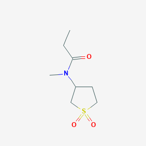 molecular formula C8H15NO3S B3019042 N-(1,1-二氧化四氢噻吩-3-基)-N-甲基丙酰胺 CAS No. 898424-63-0