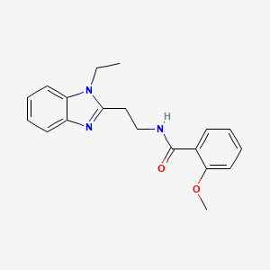 molecular formula C19H21N3O2 B3019046 N-[2-(1-乙基-1H-苯并咪唑-2-基)乙基]-2-甲氧基苯甲酰胺 CAS No. 850922-16-6