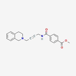 molecular formula C22H22N2O3 B3019072 methyl 4-((4-(3,4-dihydroisoquinolin-2(1H)-yl)but-2-yn-1-yl)carbamoyl)benzoate CAS No. 1351630-15-3