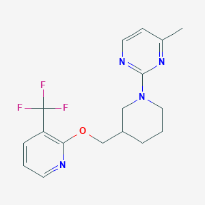 4-Methyl-2-[3-({[3-(trifluoromethyl)pyridin-2-yl]oxy}methyl)piperidin-1-yl]pyrimidine