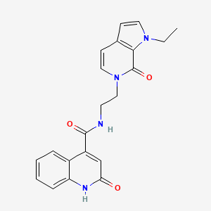 N-(2-(1-ethyl-7-oxo-1H-pyrrolo[2,3-c]pyridin-6(7H)-yl)ethyl)-2-hydroxyquinoline-4-carboxamide