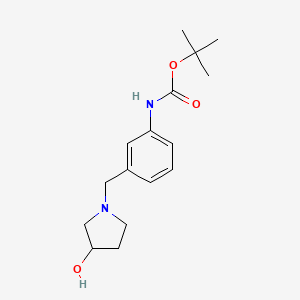 B3019135 tert-butyl N-{3-[(3-hydroxypyrrolidin-1-yl)methyl]phenyl}carbamate CAS No. 1797084-62-8