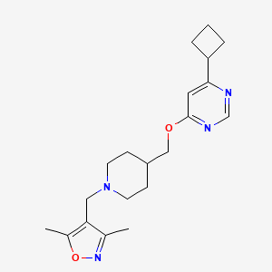 4-((4-(((6-Cyclobutylpyrimidin-4-yl)oxy)methyl)piperidin-1-yl)methyl)-3,5-dimethylisoxazole