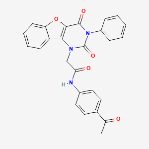 N-(4-acetylphenyl)-2-(2,4-dioxo-3-phenyl-3,4-dihydrobenzofuro[3,2-d]pyrimidin-1(2H)-yl)acetamide