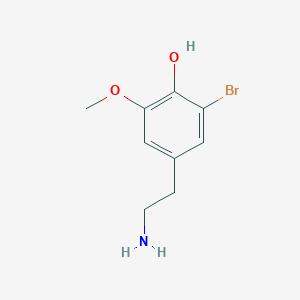 molecular formula C9H12BrNO2 B3019143 4-(2-Aminoethyl)-2-bromo-6-methoxyphenol CAS No. 90485-24-8