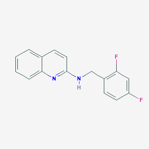 molecular formula C16H12F2N2 B3019155 N-[(2,4-Difluorophenyl)methyl]quinolin-2-amine CAS No. 1459756-29-6