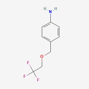 B3019186 4-[(2,2,2-Trifluoroethoxy)methyl]aniline CAS No. 923255-94-1