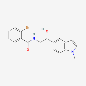 molecular formula C18H17BrN2O2 B3019201 2-bromo-N-(2-hydroxy-2-(1-methyl-1H-indol-5-yl)ethyl)benzamide CAS No. 2034526-85-5