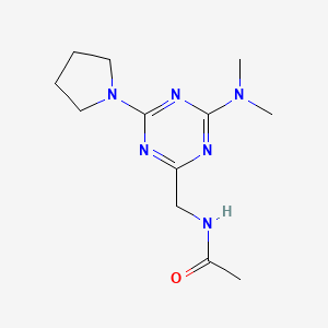 N-((4-(dimethylamino)-6-(pyrrolidin-1-yl)-1,3,5-triazin-2-yl)methyl)acetamide