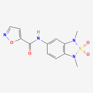 N-(1,3-dimethyl-2,2-dioxido-1,3-dihydrobenzo[c][1,2,5]thiadiazol-5-yl)isoxazole-5-carboxamide