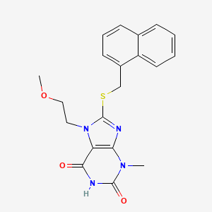 7-(2-Methoxyethyl)-3-methyl-8-(naphthalen-1-ylmethylsulfanyl)purine-2,6-dione