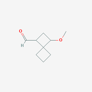 molecular formula C9H14O2 B3019256 3-Methoxyspiro[3.3]heptane-1-carbaldehyde CAS No. 1935944-63-0