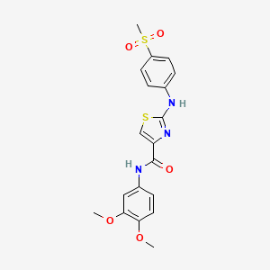 N-(3,4-dimethoxyphenyl)-2-((4-(methylsulfonyl)phenyl)amino)thiazole-4-carboxamide