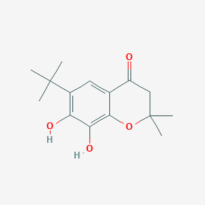 molecular formula C15H20O4 B3019262 6-(tert-butyl)-7,8-dihydroxy-2,2-dimethyl-2,3-dihydro-4H-chromen-4-one CAS No. 121884-26-2