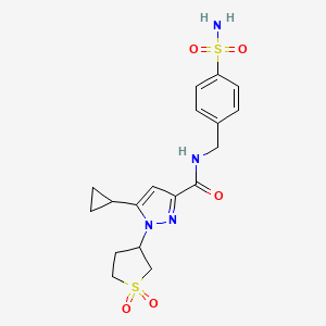 5-cyclopropyl-1-(1,1-dioxidotetrahydrothiophen-3-yl)-N-(4-sulfamoylbenzyl)-1H-pyrazole-3-carboxamide