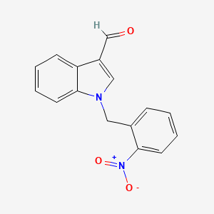 molecular formula C16H12N2O3 B3019267 1-(2-nitrobenzyl)-1H-indole-3-carbaldehyde CAS No. 201805-76-7