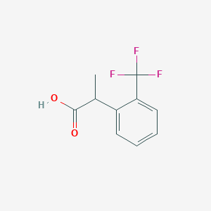 molecular formula C10H9F3O2 B3019269 2-[2-(Trifluoromethyl)phenyl]propanoic acid CAS No. 1080023-02-4; 94022-99-8