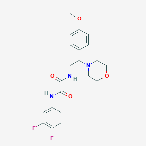 molecular formula C21H23F2N3O4 B3019271 N1-(3,4-difluorophenyl)-N2-(2-(4-methoxyphenyl)-2-morpholinoethyl)oxalamide CAS No. 942012-77-3