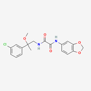 molecular formula C19H19ClN2O5 B3019273 N1-(benzo[d][1,3]dioxol-5-yl)-N2-(2-(3-chlorophenyl)-2-methoxypropyl)oxalamide CAS No. 1798512-30-7