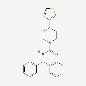 molecular formula C23H24N2OS B3019282 N-benzhydryl-4-(thiophen-3-yl)piperidine-1-carboxamide CAS No. 1396852-04-2