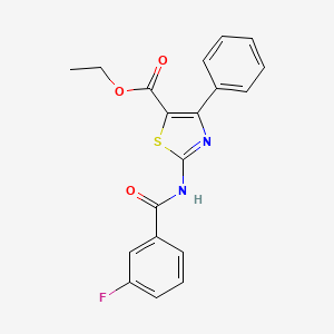 Ethyl 2-[(3-fluorobenzoyl)amino]-4-phenyl-1,3-thiazole-5-carboxylate