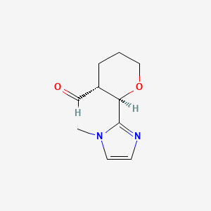 molecular formula C10H14N2O2 B3019294 Rac-(2R,3R)-2-(1-methyl-1H-imidazol-2-yl)oxane-3-carbaldehyde CAS No. 1932598-18-9
