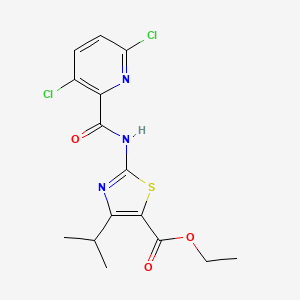 Ethyl 2-(3,6-dichloropyridine-2-amido)-4-(propan-2-yl)-1,3-thiazole-5-carboxylate