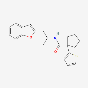 N-(1-(benzofuran-2-yl)propan-2-yl)-1-(thiophen-2-yl)cyclopentanecarboxamide