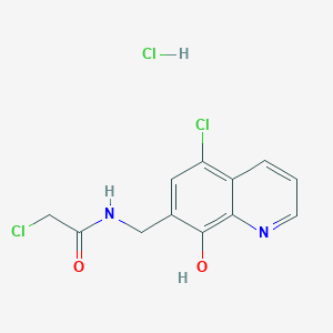 2-Chloro-N-[(5-chloro-8-hydroxyquinolin-7-yl)methyl]acetamide;hydrochloride