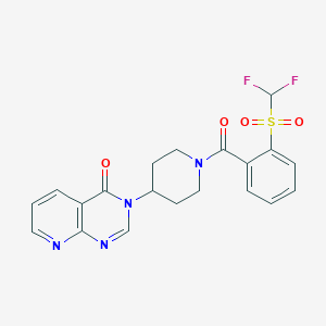 3-(1-(2-((difluoromethyl)sulfonyl)benzoyl)piperidin-4-yl)pyrido[2,3-d]pyrimidin-4(3H)-one