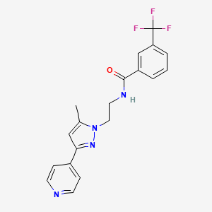 molecular formula C19H17F3N4O B3019324 N-(2-(5-methyl-3-(pyridin-4-yl)-1H-pyrazol-1-yl)ethyl)-3-(trifluoromethyl)benzamide CAS No. 2034505-34-3