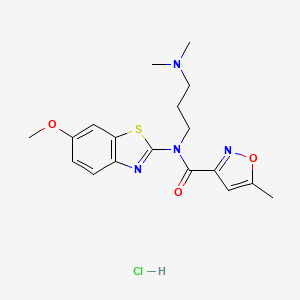 N-(3-(dimethylamino)propyl)-N-(6-methoxybenzo[d]thiazol-2-yl)-5-methylisoxazole-3-carboxamide hydrochloride