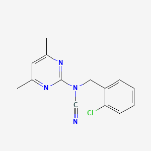 molecular formula C14H13ClN4 B3019332 (2-Chlorobenzyl)(4,6-dimethylpyrimidin-2-yl)cyanamide CAS No. 524057-46-3