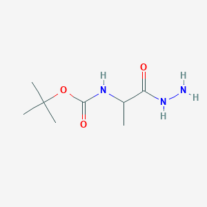 molecular formula C8H17N3O3 B3019335 tert-butyl N-[1-(hydrazinecarbonyl)ethyl]carbamate CAS No. 1219838-62-6